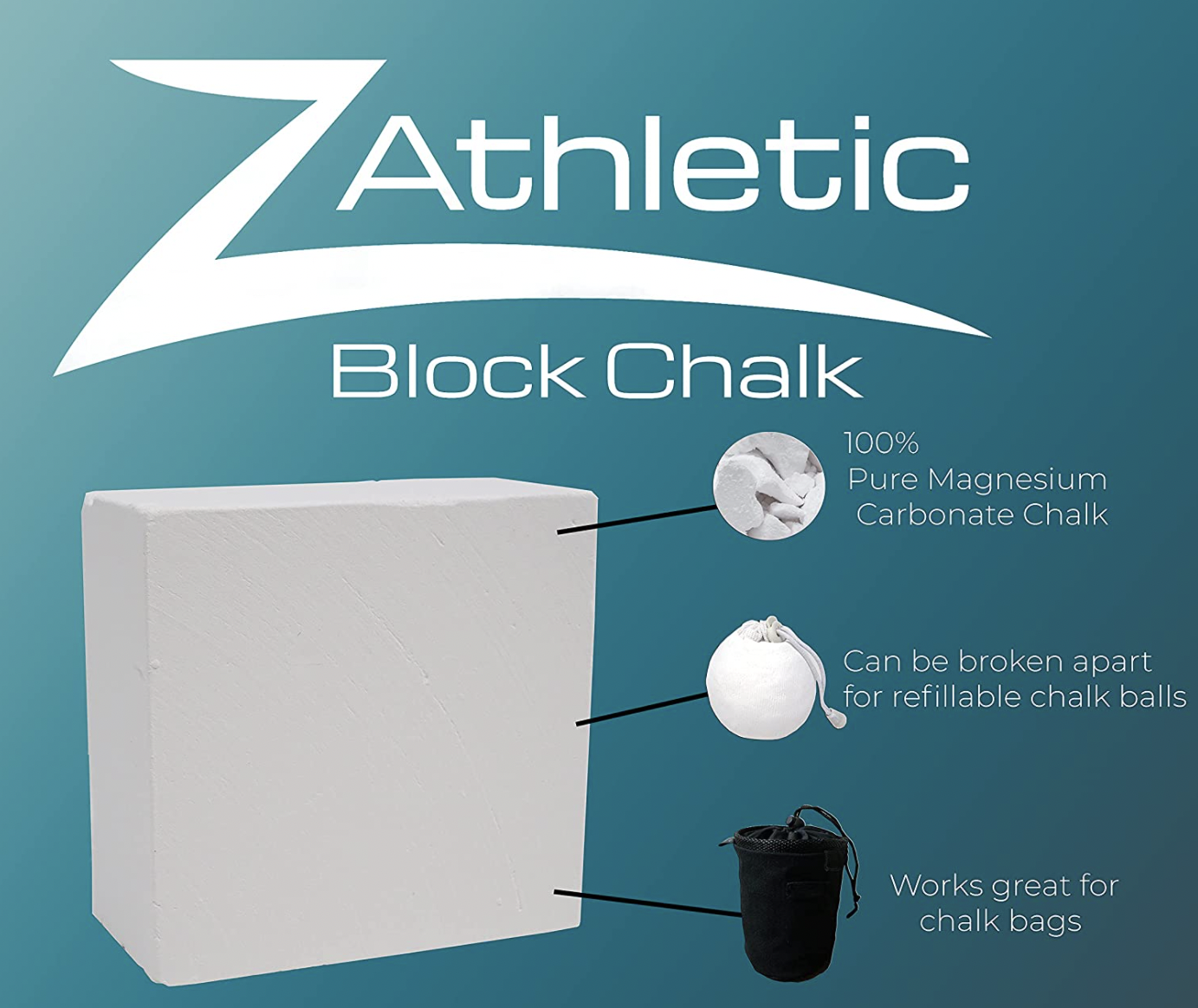 Z Athletic 2oz Block Chalk